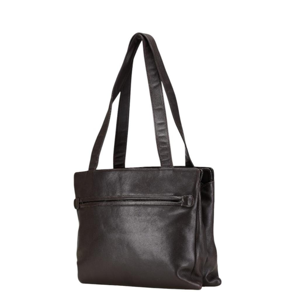 Brown Leather Chanel Tote