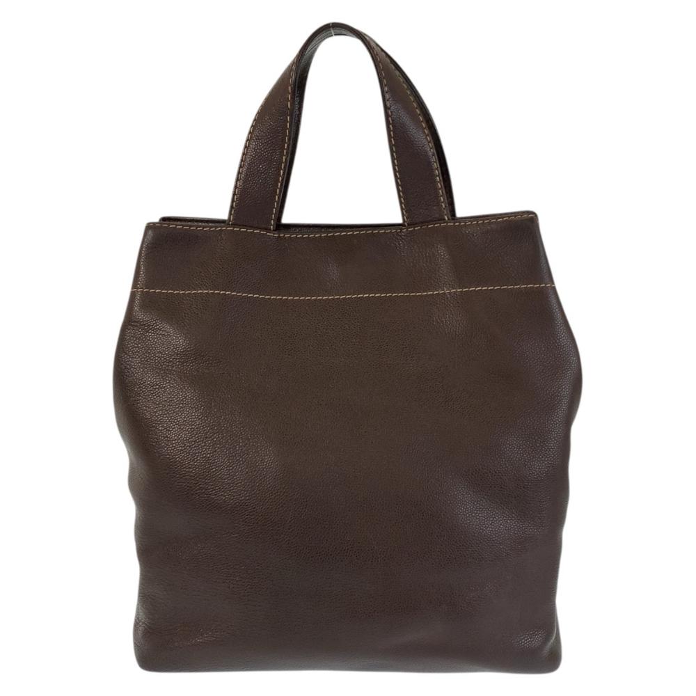Brown Leather Chanel Tote