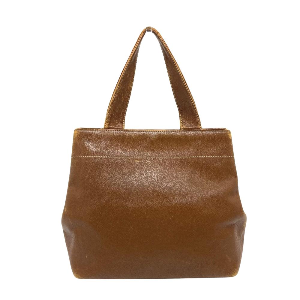 Brown Leather Chanel Sports CC Logo