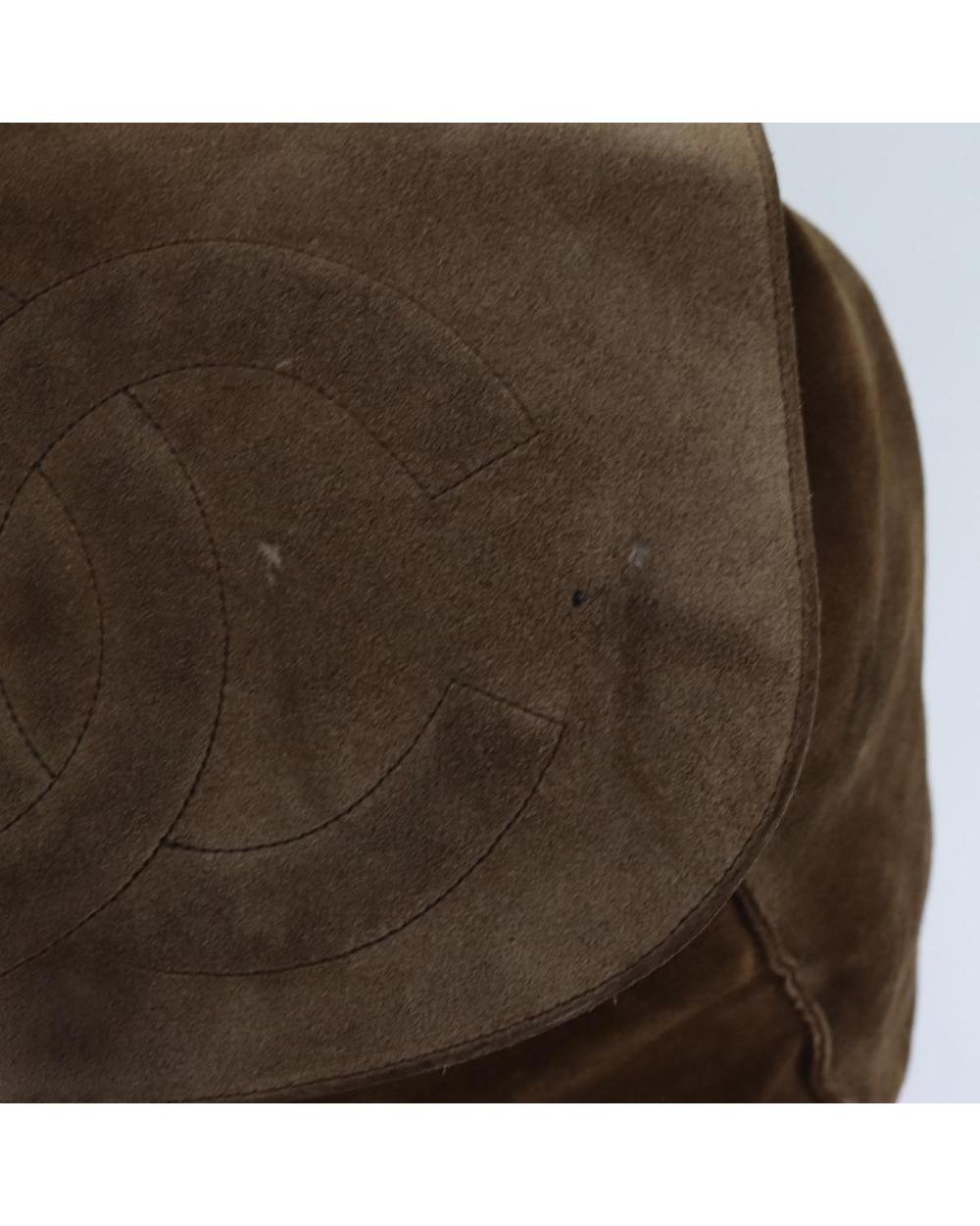 Brown Suede Chanel Backpack