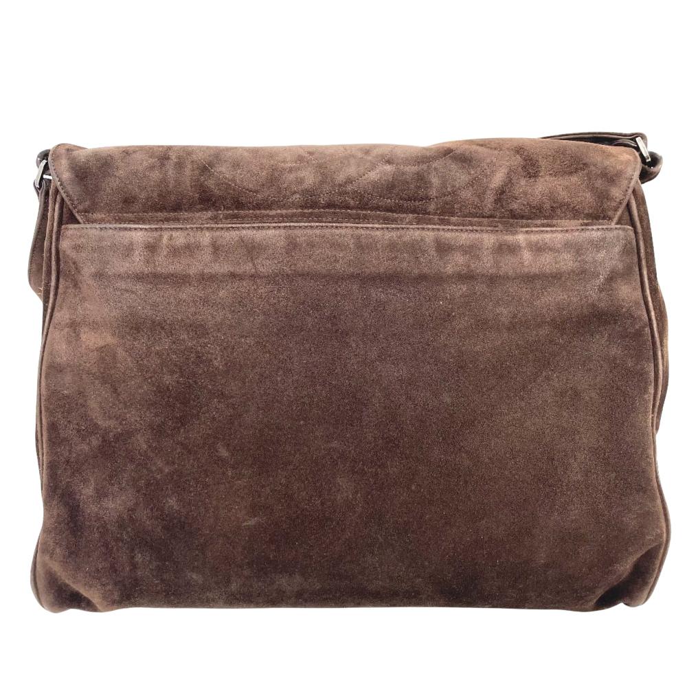 Brown Suede Chanel Shoulder Bag