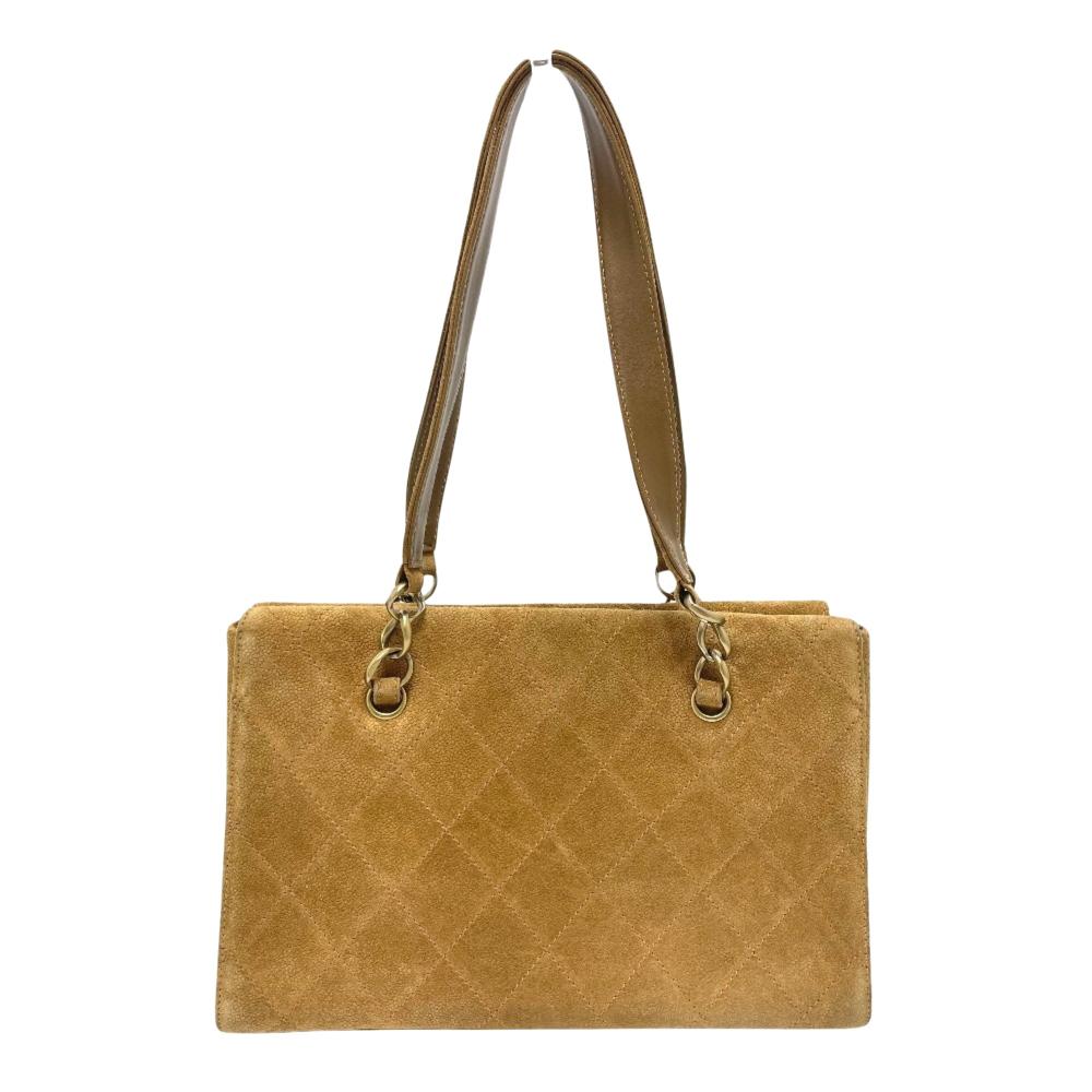 Brown Suede Chanel Shoulder Bag