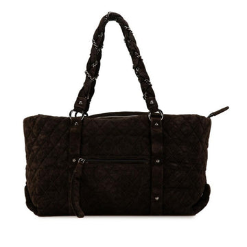 Brown Suede Chanel Tote