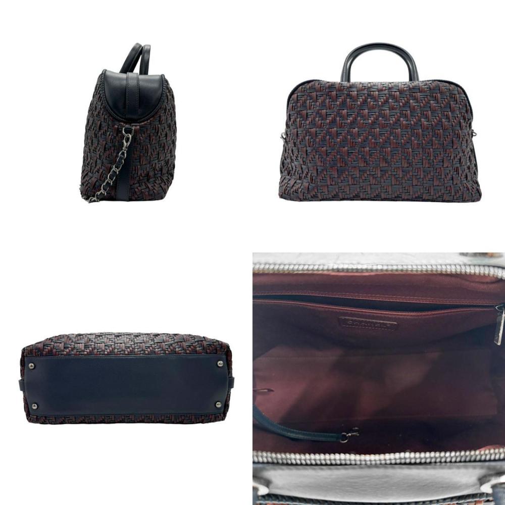 Burgundy Leather Chanel Handbag