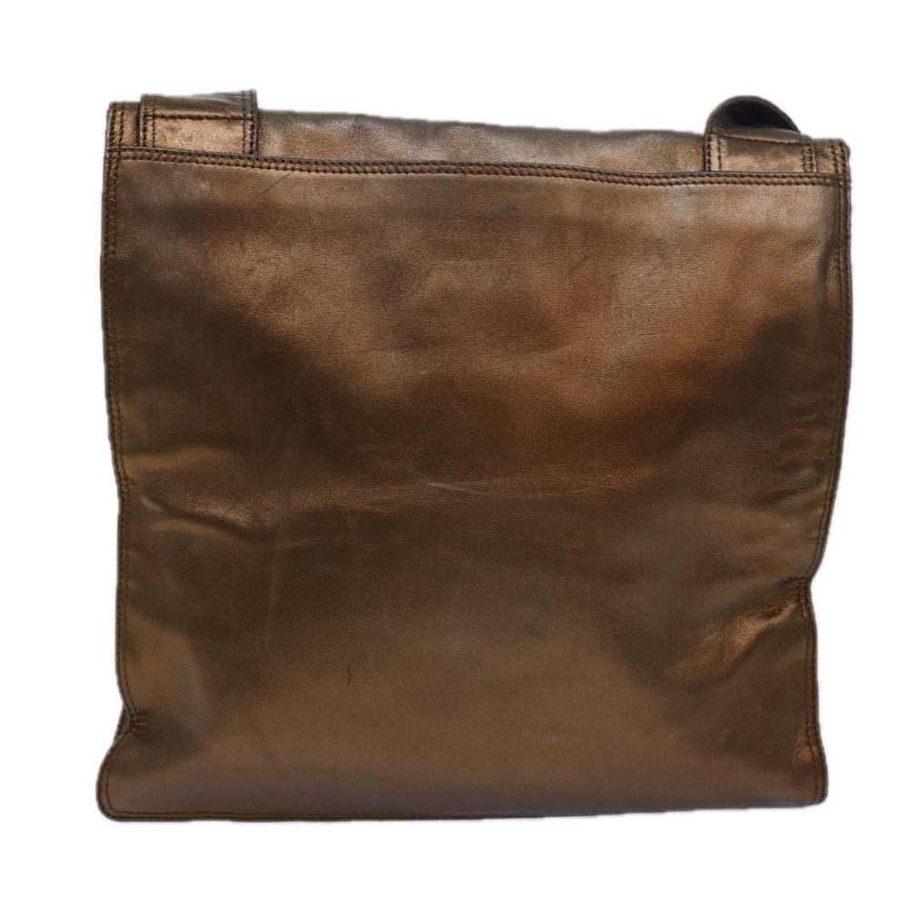 Gold Leather Chanel Shoulder Bag