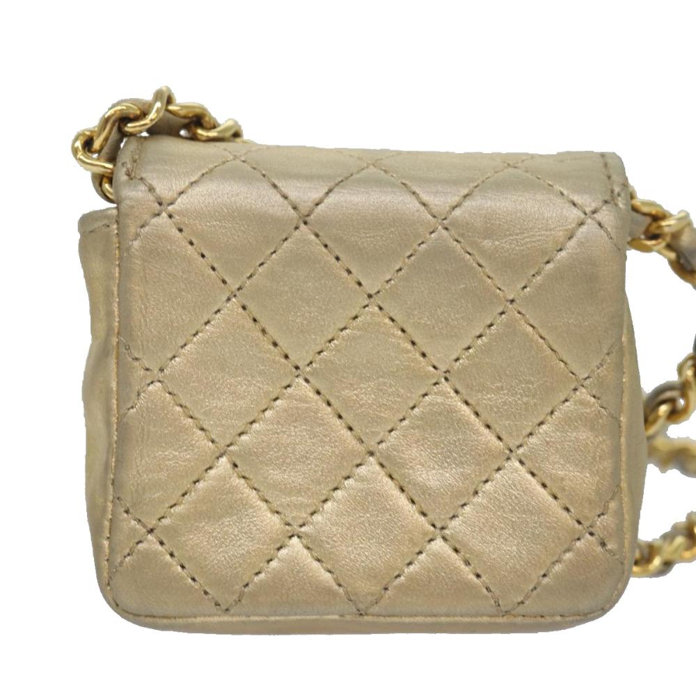 Gold Leather Chanel Handbag