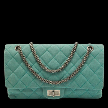 Green Fabric Chanel Flap Bag