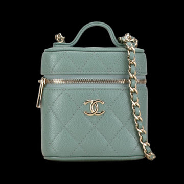 Green Leather Chanel Vanity