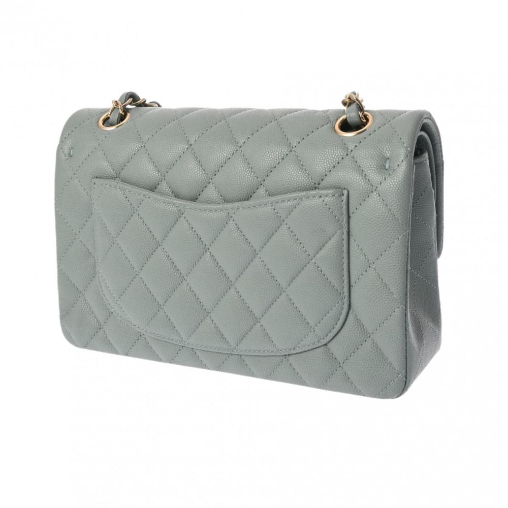 Green Leather Chanel Flap Bag