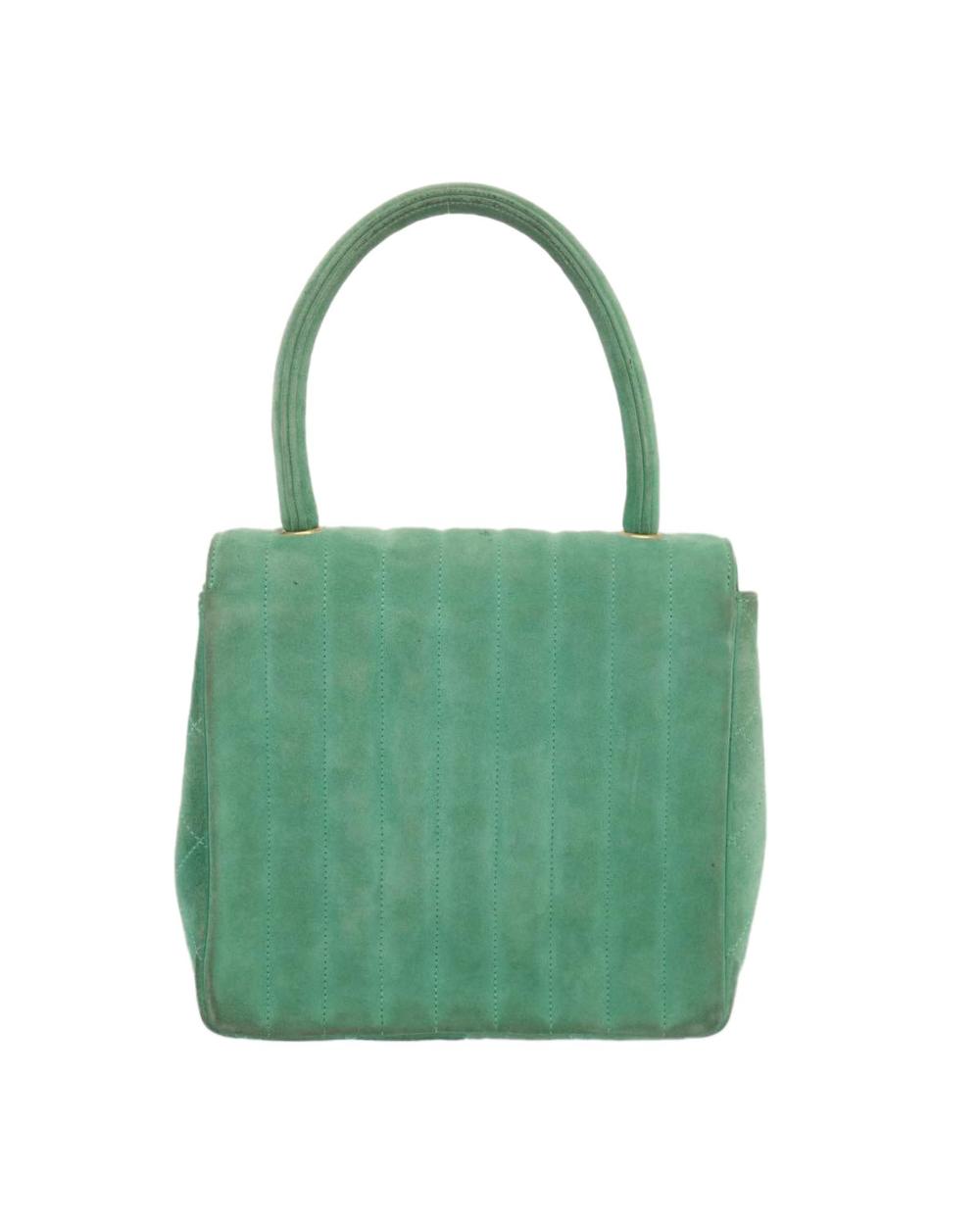 Green Suede Chanel Handbag