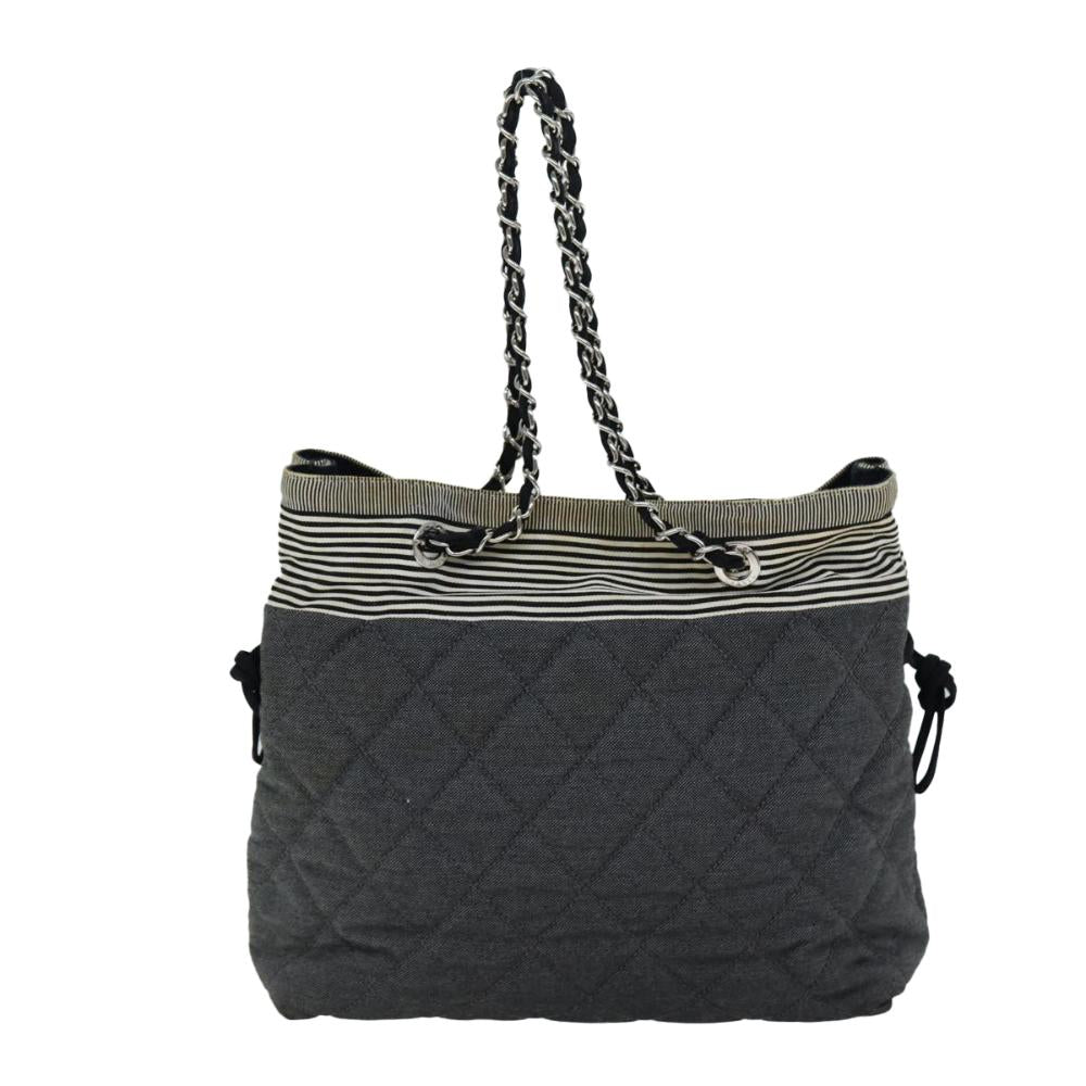Grey Canvas Chanel Tote