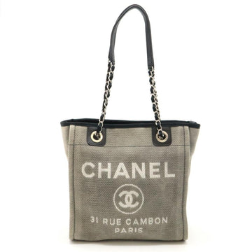 Grey Leather Chanel Deauville