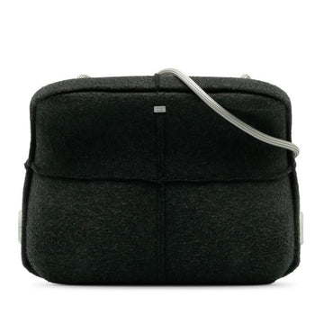 Grey Wool Chanel Crossbody Bag