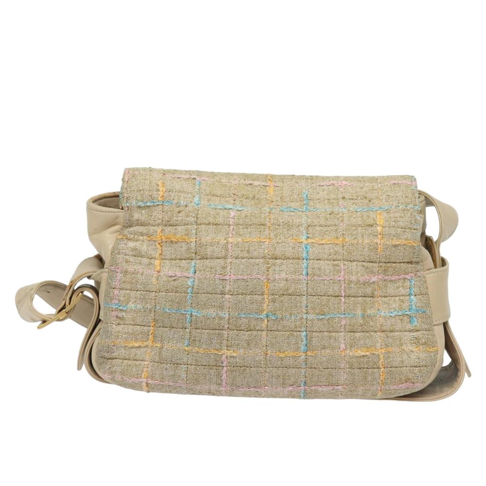 Multicolor Wool Chanel Shoulder Bag