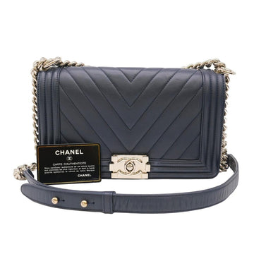 Navy Canvas Chanel Handbag