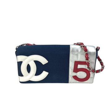 Navy Canvas Chanel Shoulder Bag