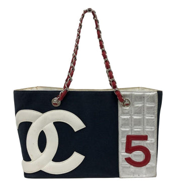 Navy Canvas Chanel Tote