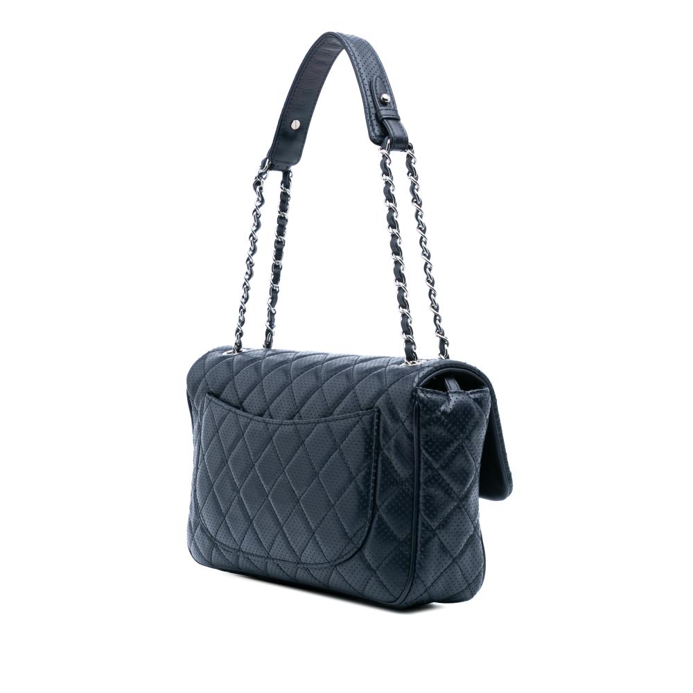 Navy Leather Chanel Flap Bag