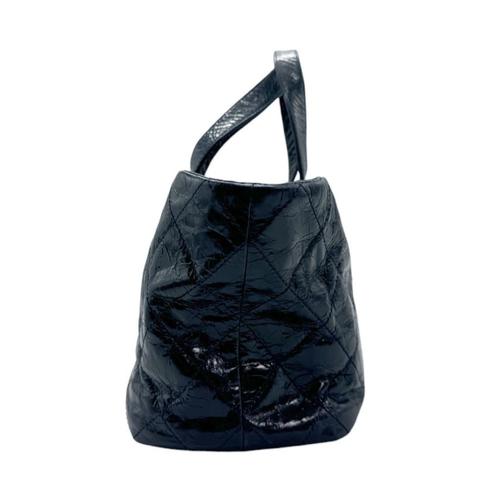 Navy Leather Chanel Handbag
