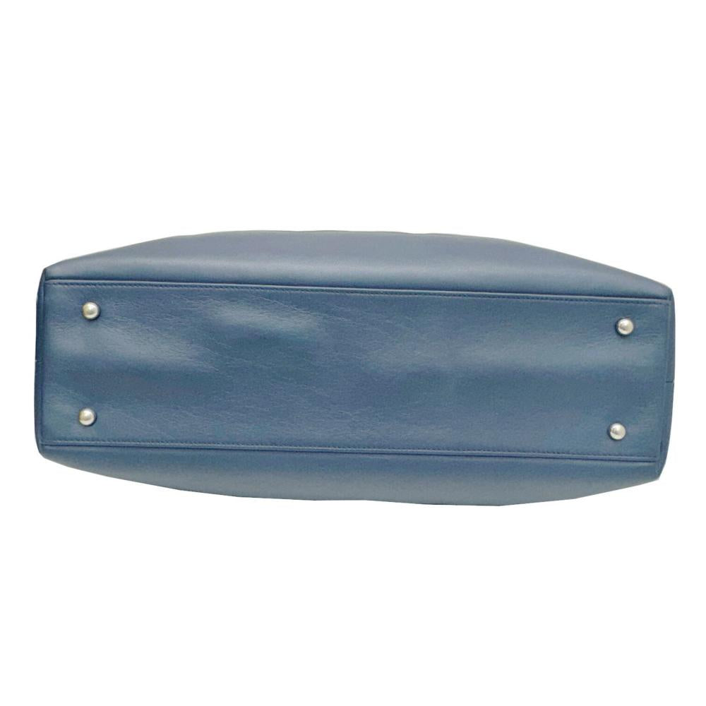 Navy Leather Chanel Handbag