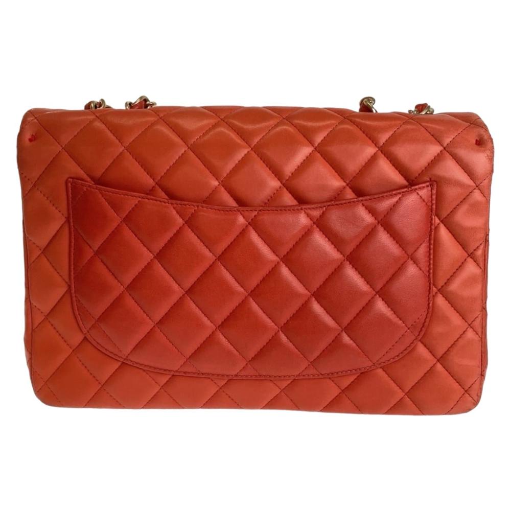 Orange Leather Chanel Deauville