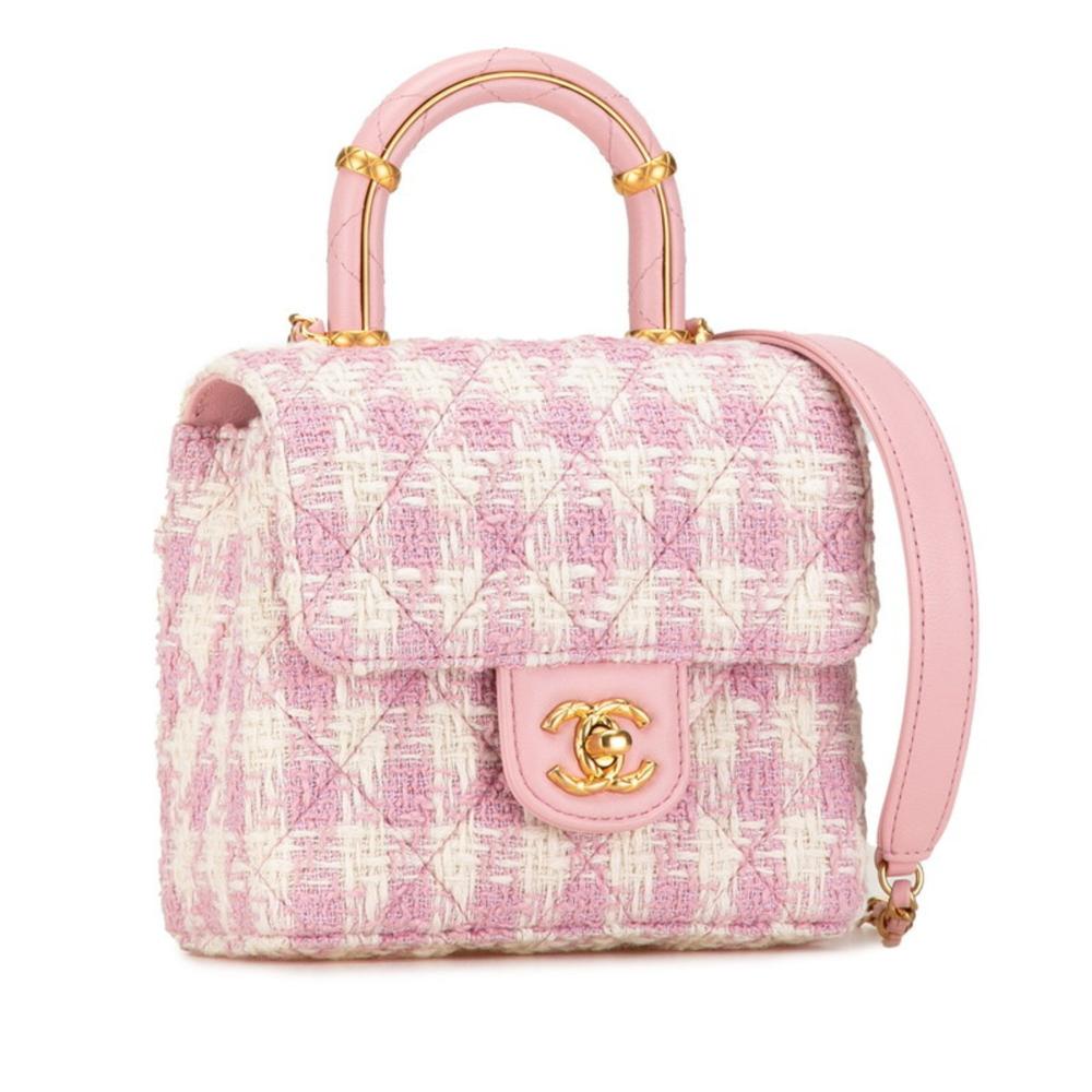 Pink Canvas Chanel Handbag