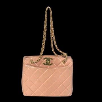 Pink Fabric Chanel Shoulder Bag