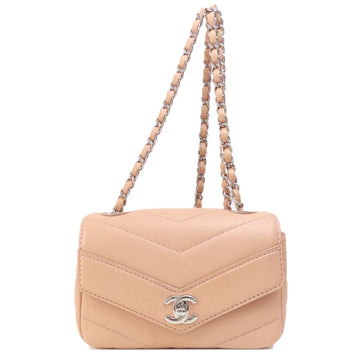 Pink Leather Chanel Crossbody Bag