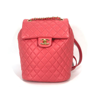 Pink Leather Chanel Backpack