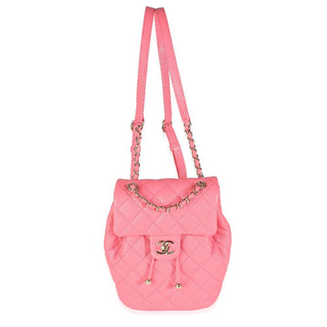 Pink Leather Chanel Backpack