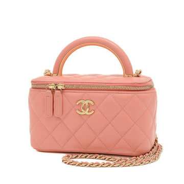 Pink Leather Chanel Vanity