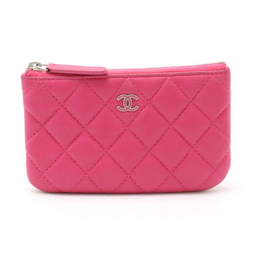Pink Leather Chanel Pouch