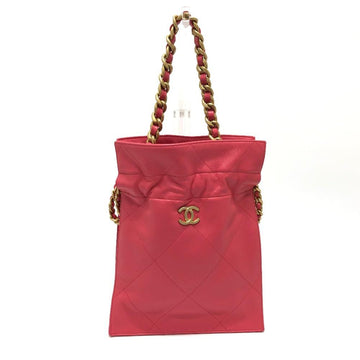Pink Leather Chanel Tote