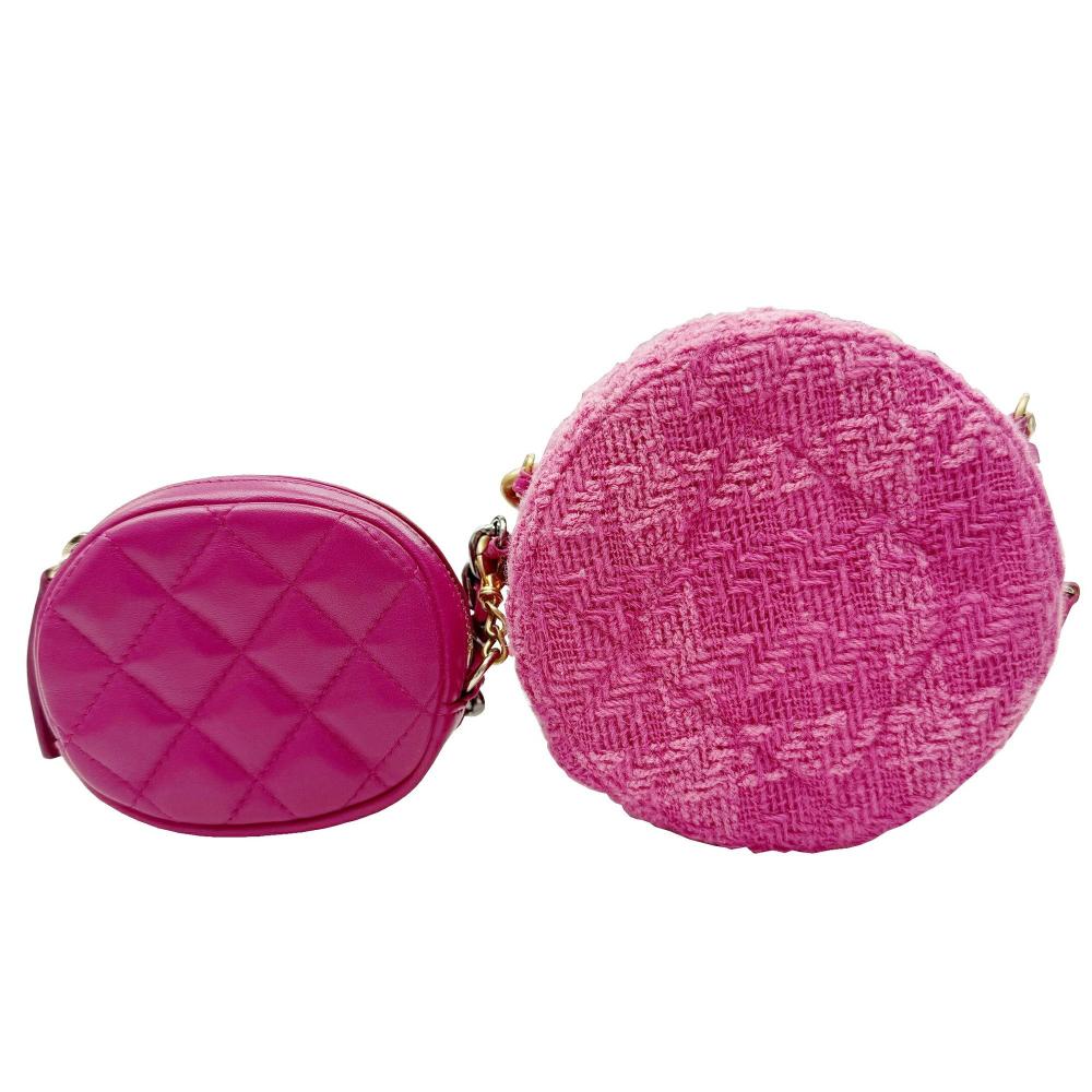 Pink Leather Chanel Shoulder Bag