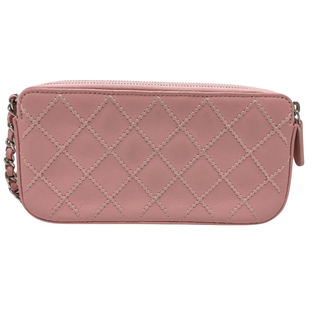 Pink Leather Chanel Crossbody Bag