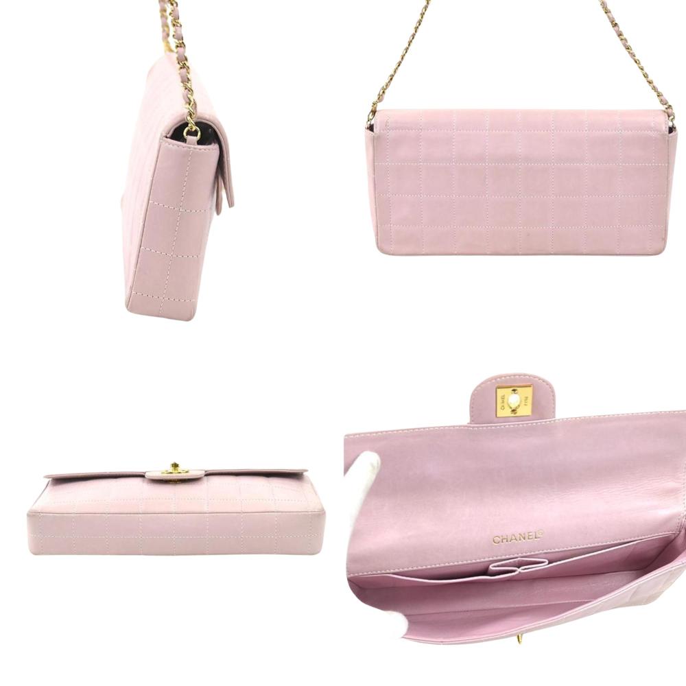 Pink Leather Chanel Chocolate Bar
