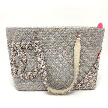 Purple Fabric Chanel Tote