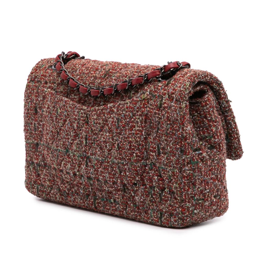 Red Fabric Chanel Flap Bag
