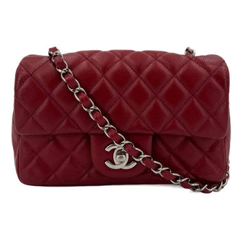 Red Leather Chanel Crossbody Bag