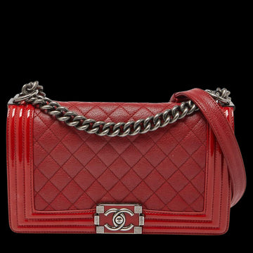 Red Leather Chanel Flap Bag