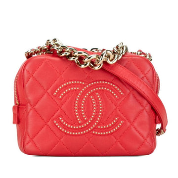 Red Leather Chanel Handbag