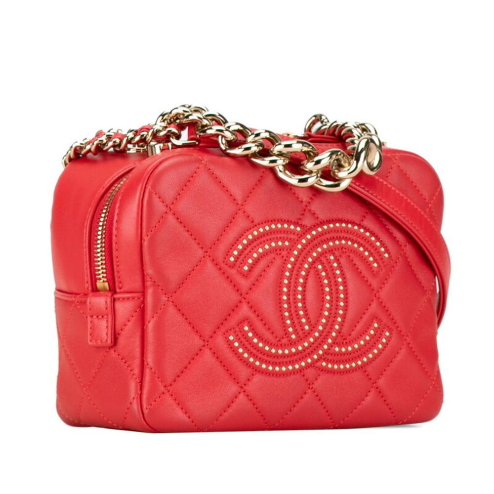 Red Leather Chanel Handbag