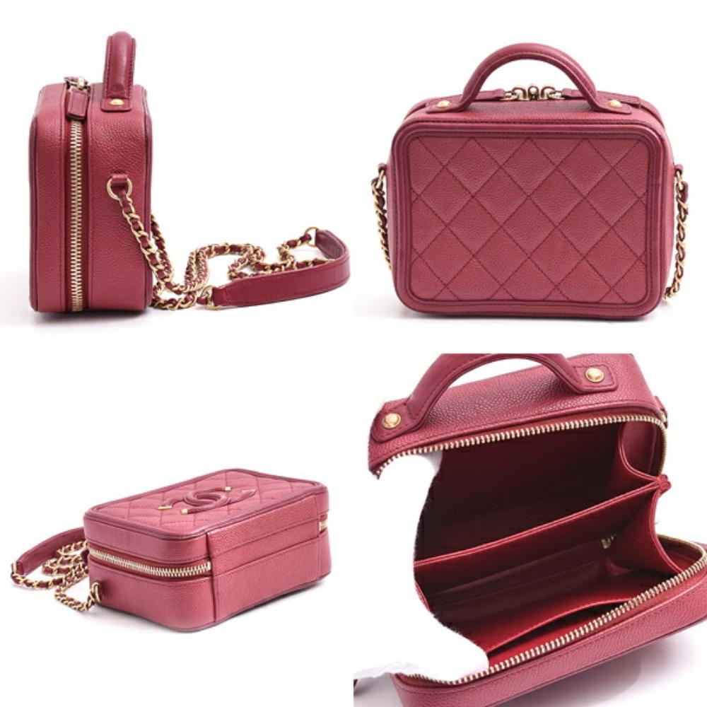 Red Leather Chanel Handbag