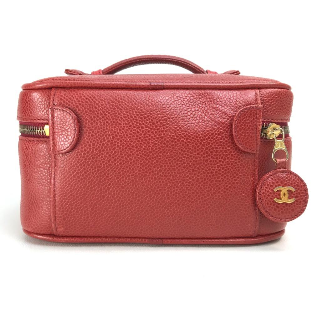 Red Leather Chanel Handbag