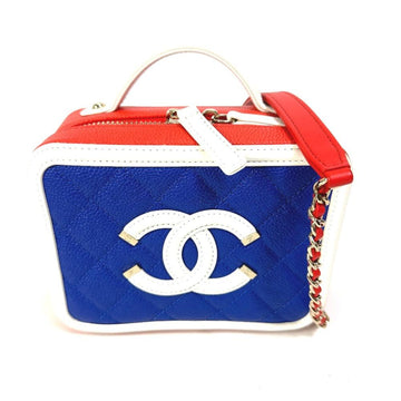 Red Leather Chanel Shoulder Bag