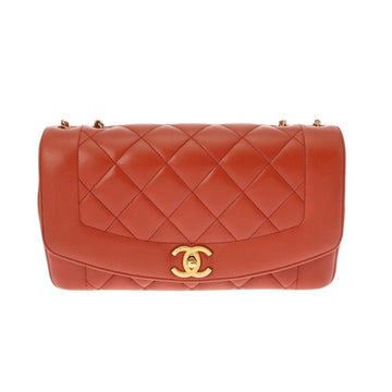 Red Leather Chanel Shoulder Bag
