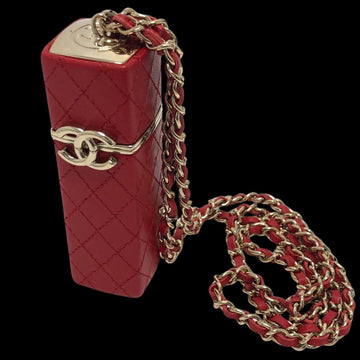 Red Leather Chanel Shoulder Bag