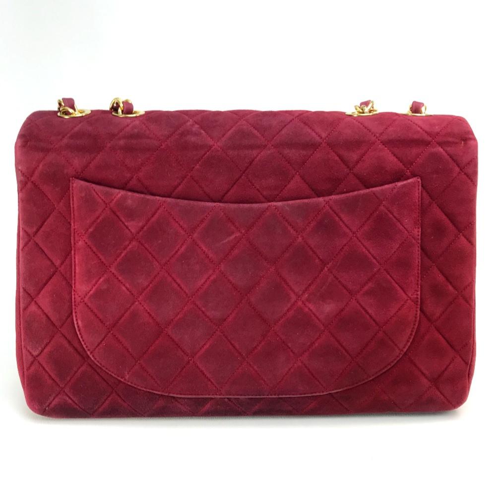 Red Leather Chanel Shoulder Bag