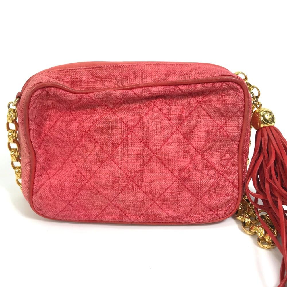 Red Leather Chanel Shoulder Bag