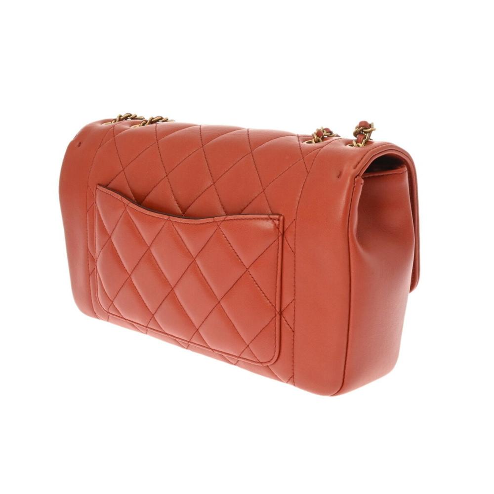 Red Leather Chanel Shoulder Bag